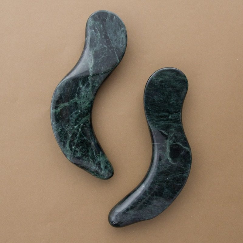 Right and Left Beveled Pairs, Body Rock, Stone Massage Tools, Serpentine, 2021,